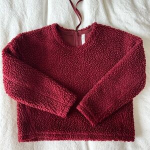 Lululemon Athletica burgundy color Sherpa Sweater